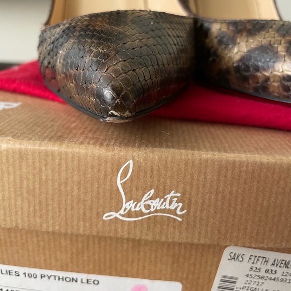 Christian Louboutin pigalle follies python leopard print size 39.5 sized pumps - Picture 11 of 12